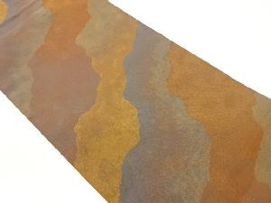 萬葉製　雲取り模様織出し全通袋帯